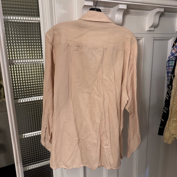 B52 Women’s Collared 1/2 Button Up Pullover Blouse Linen Tan Sz XXL NWT - Picture 4 of 12